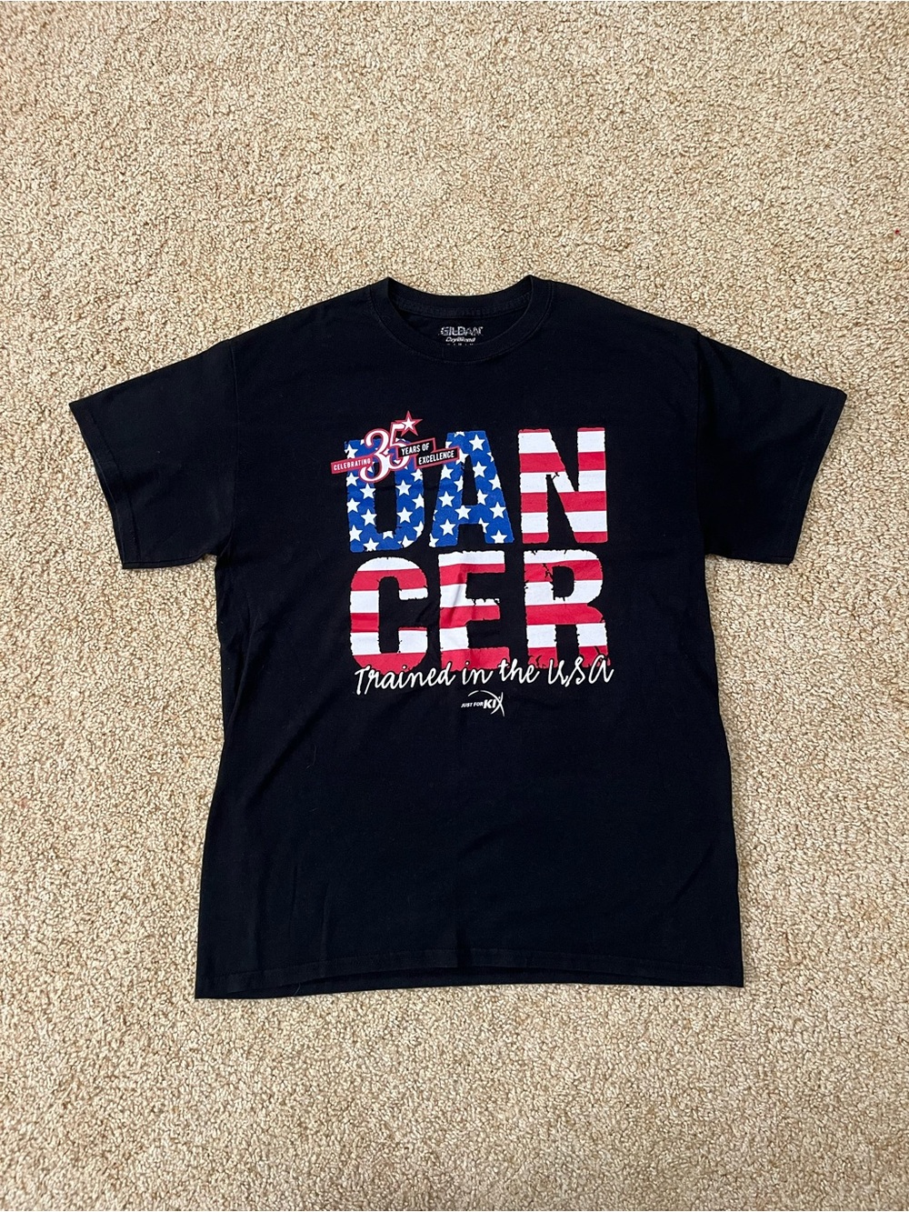 Just for Kix Dancer Trained in the USA Graphic T-Shirt - Adult Medium